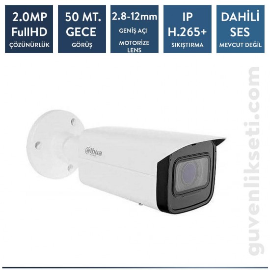 Dahua IPC-HFW1230T-ZS-2812-S5 2 MP H.265+ IR Bullet Motorize Kamera(50m IR)